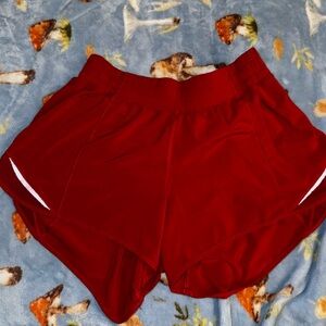 Lululemon Red Hotty Shorts #lululemon #lulushorts